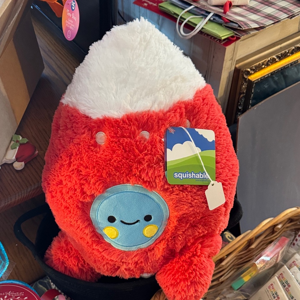 Squishable Red and White Plush rocket